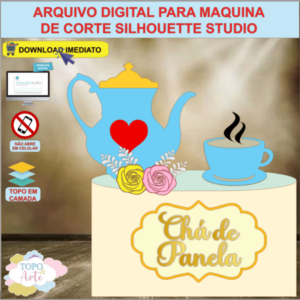 ARQUIVO de Corte Topo de Bolo Cha de Panela - 01