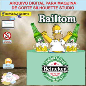 ARQUIVO de Corte Topo de Bolo Homer Simpson M - 01