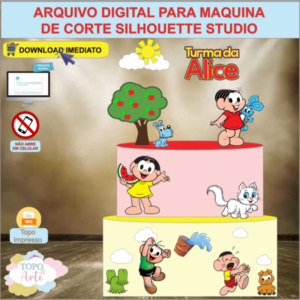 ARQUIVO de Corte Topo de Bolo Turma da Monica - 01