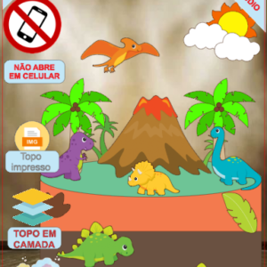 ARQUIVO de Corte Topo de Bolo Dinossauro - 10