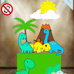 ARQUIVO de Corte Topo de Bolo Dinossauro - 20