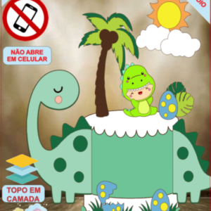 ARQUIVO de Corte Topo de Bolo Dinossauro - 09