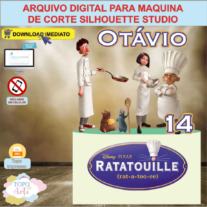 ARQUIVO de Corte Topo de Bolo Ratatouille - 01