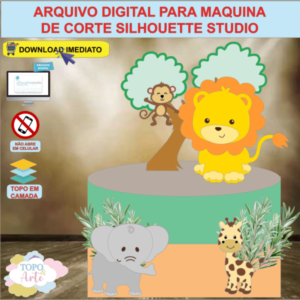 ARQUIVO de Corte Topo de Bolo Safari - 04