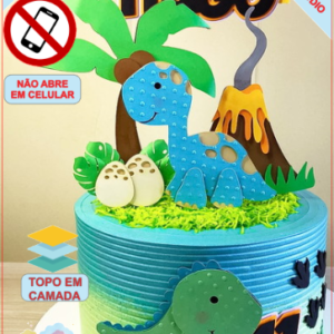 ARQUIVO de Corte Topo de Bolo Dinossauro - 08
