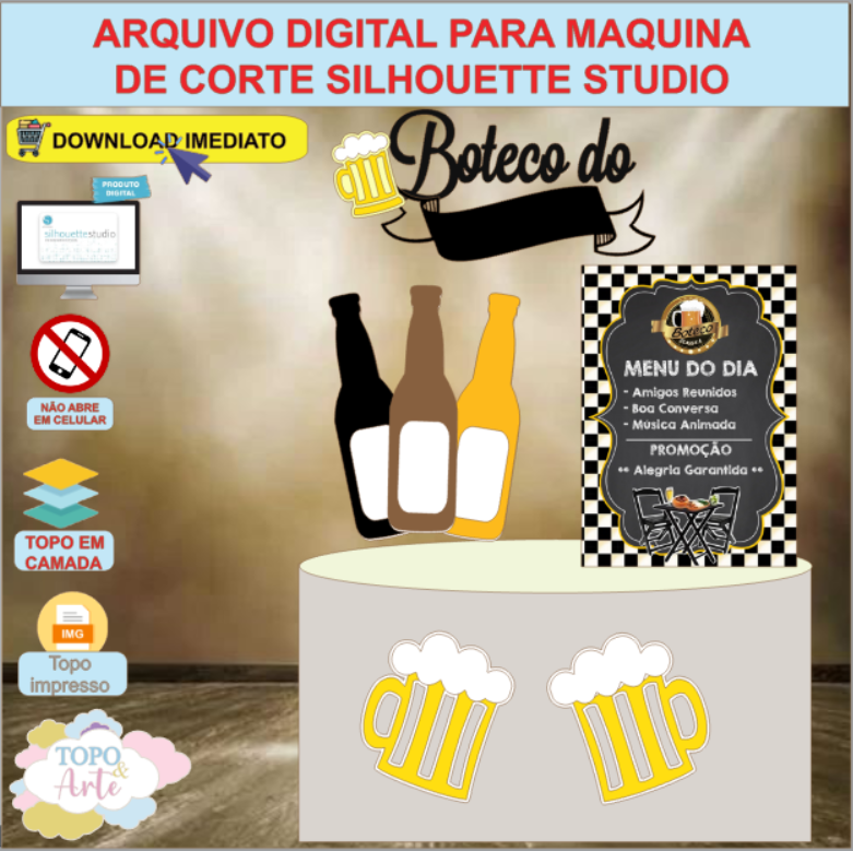 ARQUIVO de Corte Topo de Bolo Bar Boteco - 04