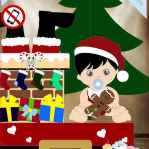 ARQUIVO de Corte Topo de Bolo Bebe do Papai Noel Natal- 15