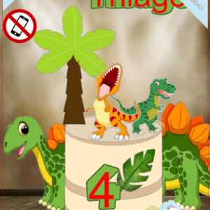 ARQUIVO de Corte Topo de Bolo Dinossauro - 31
