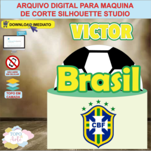 ARQUIVO de Corte Topo de Bolo Futebol Brasil - 05