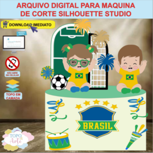 ARQUIVO de Corte Topo de Bolo Futebol Casal Copa - 11