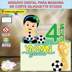 ARQUIVO de Corte Topo de Bolo Futebol Menina - 02