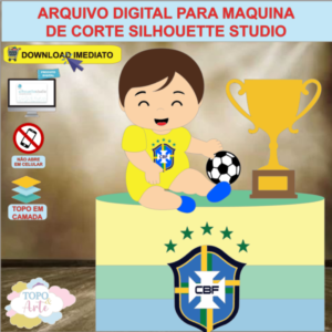 ARQUIVO de Corte Topo de Bolo Futebol Menino - 04