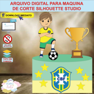 ARQUIVO de Corte Topo de Bolo Futebol Menino - 06