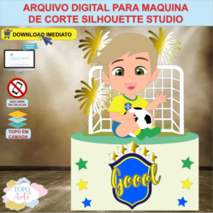 ARQUIVO de Corte Topo de Bolo Futebol Menino - 14