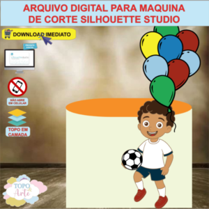 ARQUIVO de Corte Topo de Bolo Futebol Menino - 22