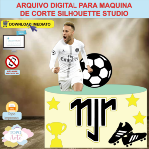 ARQUIVO de Corte Topo de Bolo Futebol Neymar - 15