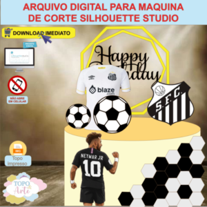 ARQUIVO de Corte Topo de Bolo Futebol Neymar - 24