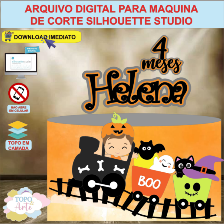 ARQUIVO de Corte Topo de Bolo Halloween - 20