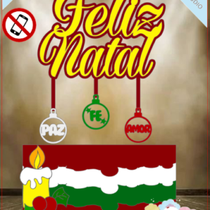 ARQUIVO de Corte Topo de Bolo Natal- 13