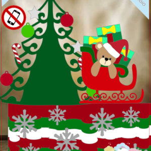 ARQUIVO de Corte Topo de Bolo Natal Urso no Trenor- 02