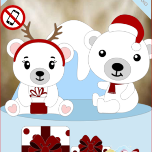 ARQUIVO de Corte Topo de Bolo Natal Ursos Polar- 01