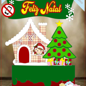 ARQUIVO de Corte Topo de Bolo Papai Noel de Natal- 11