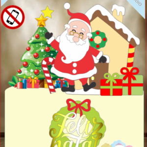 ARQUIVO de Corte Topo de Bolo Papai Noel de Natal- 35