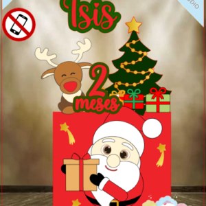ARQUIVO de Corte Topo de Bolo Papai Noel de Natal - 42