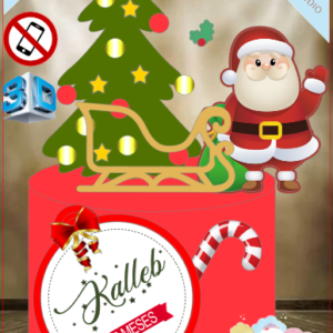 ARQUIVO de Corte Topo de Bolo Papai Noel de Natal com caixa 3D- 40