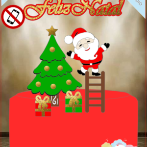 ARQUIVO de Corte Topo de Bolo Papai Noel de Natal- 12