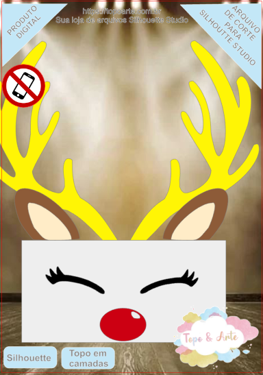 ARQUIVO de Corte Topo de Bolo Renna de Natal- 06