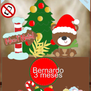 ARQUIVO de Corte Topo de Bolo Urso Noel Natal- 17
