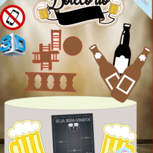 ARQUIVO de Corte Topo de Bolo Bar Boteco com cadeira 3D - 05