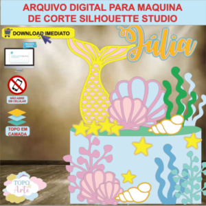 ARQUIVO de Corte Topo de Bolo Cauda de Sereia - 5