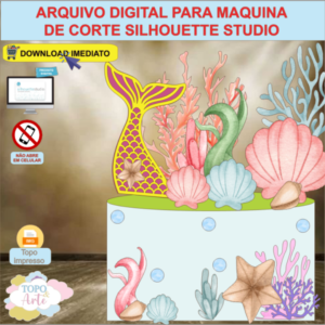 ARQUIVO de Corte Topo de Bolo Cauda de Sereia - 7