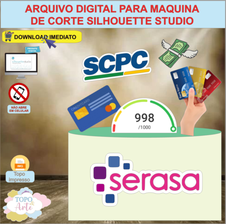 ARQUIVO de Corte Topo de Bolo Dinheiro Cobrança Serasa - 02