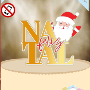 ARQUIVO de Corte Topo de Bolo Feliz de Natal - 47