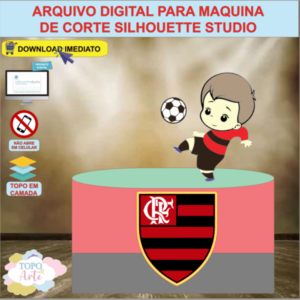 ARQUIVO de Corte Topo de Bolo Jogador Futebol Flamengo - 05