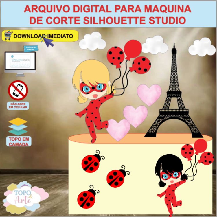 ARQUIVO de Corte Topo de Bolo LadyBug - 02