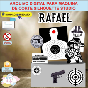 ARQUIVO de Corte Topo de Bolo Policia Atirador - 01
