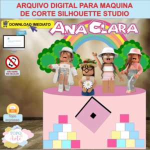 ARQUIVO de Corte Topo de Bolo Roblox Menina - 06