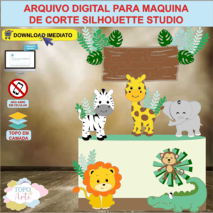 ARQUIVO de Corte Topo de Bolo Safari - 11