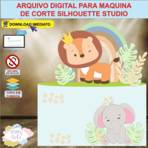 ARQUIVO de Corte Topo de Bolo Safari - 13