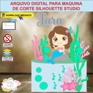ARQUIVO de Corte Topo de Bolo Sereia - 2