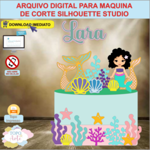 ARQUIVO de Corte Topo de Bolo Sereia - 3