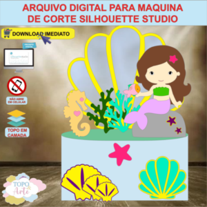 ARQUIVO de Corte Topo de Bolo Sereia - 4