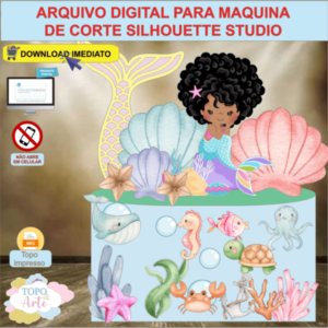 ARQUIVO de Corte Topo de Bolo Sereia - 6