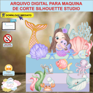 ARQUIVO de Corte Topo de Bolo Sereia - 9