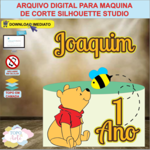 ARQUIVO de Corte Topo de Bolo Ursinho Pooh - 08