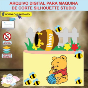 ARQUIVO de Corte Topo de Bolo Ursinho Pooh - 10